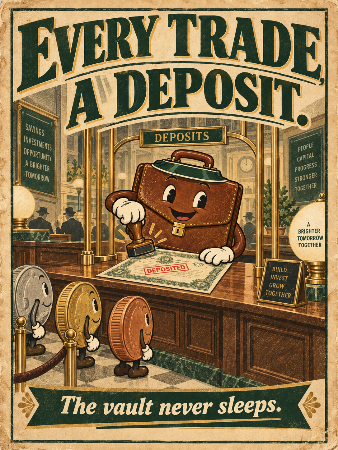 Every trade, a deposit